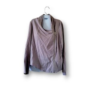 Trouve | Casual Gray Lightweight Moto Style Jacket (SIZE M)